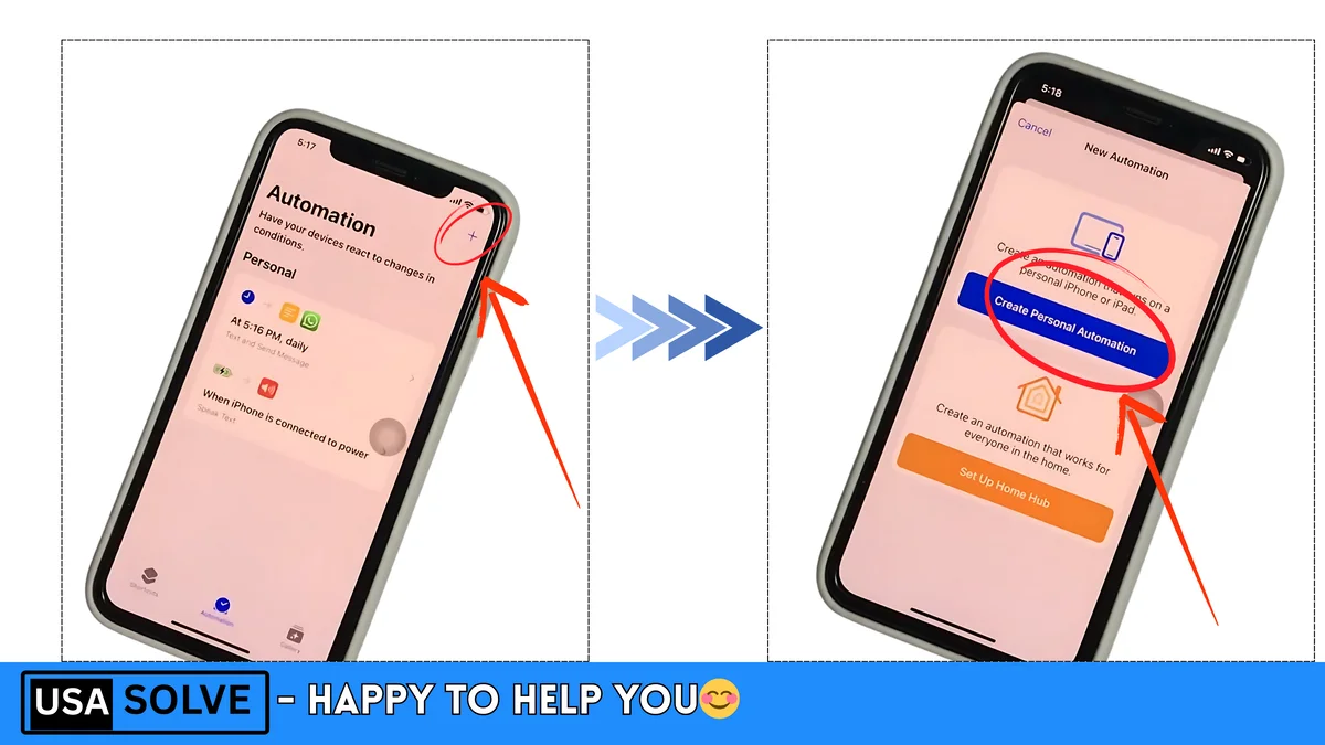 Create Automation in Shortcut App in Iphone
