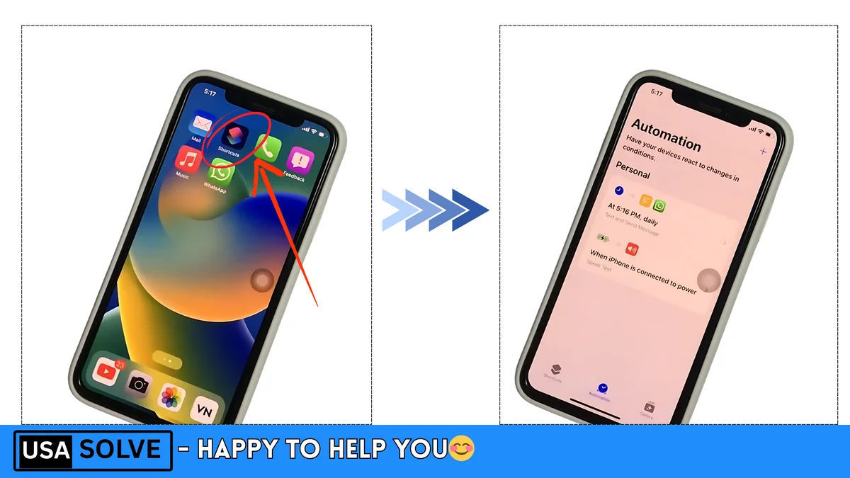 Open Shortcuts app