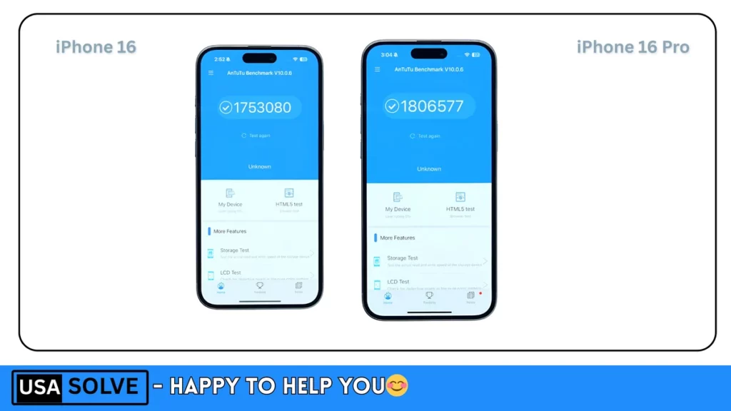 iPhone 16 vs Iphone 16 pro performance
